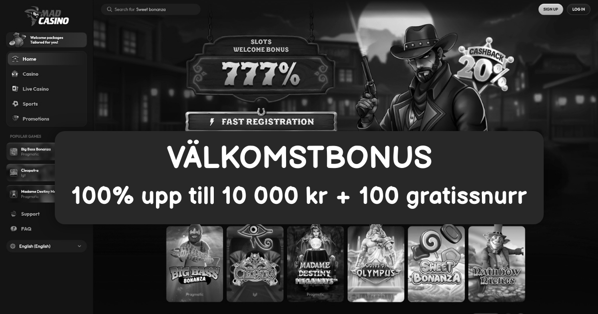 Mad Casino: Bästa Online Casino i Sverige